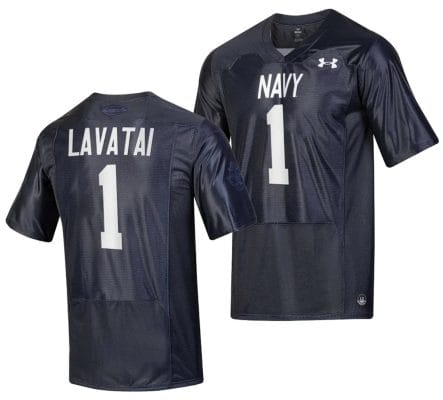 Tai Lavatai Jersey #1 Navy Midshipmen Silent Service Replica College Football Navy