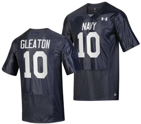 Tedros Gleaton Jersey #10 Navy Midshipmen Silent Service Replica College Football Navy