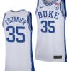 Toby Fournier Jersey #35 Duke Blue Devils College Basketball White