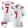 Walker Howard Jersey #7 Ole Miss Rebels Football Ole Map All Stitched White