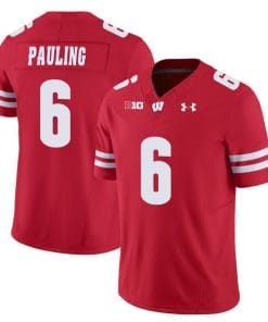 Will Pauling Jersey #6 Wisconsin Badgers Vapor Limited College Football Red