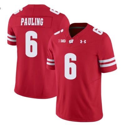 Will Pauling Jersey #6 Wisconsin Badgers Vapor Limited College Football Red 8 Will Pauling Jersey #6 Wisconsin Badgers Vapor Limited College Football Red