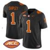 Will Shipley Jersey #1 Clemson Tigers Vapor Limited Acc Patch College Football Stitched Black
