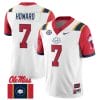 Walker Howard Jersey #7 Ole Miss Rebels Football Ole Miss Flag All Stitched White 2