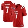 Walker Howard Jersey #7 Ole Miss Rebels Football All Stitched Red 6 Walker Howard Jersey #7 Ole Miss Rebels Football All Stitched Red