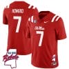 Walker Howard Jersey #7 Ole Miss Rebels Football Ole Map All Stitched Red 6 Walker Howard Jersey #7 Ole Miss Rebels Football Ole Map All Stitched Red