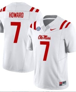 Walker Howard Jersey #7 Ole Miss Rebels Football All Stitched White
