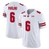 Will Pauling Jersey #6 Wisconsin Badgers Vapor Limited College Football White