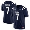 Walker Howard Jersey #7 Ole Miss Rebels Football All Stitched Navy