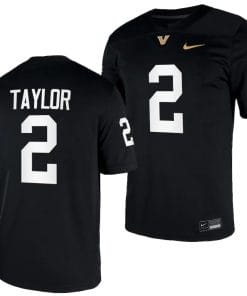 Walter Taylor Jersey #2 Vanderbilt Commodores College NIL Football Black