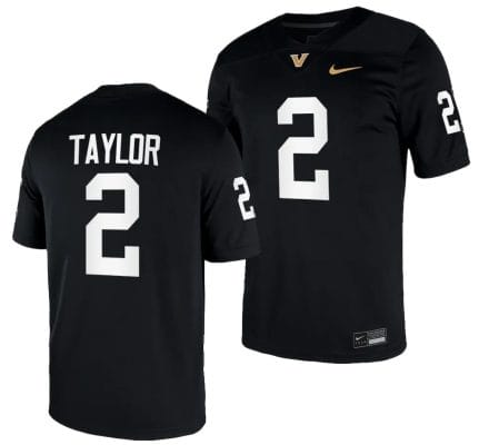 Walter Taylor Jersey #2 Vanderbilt Commodores College NIL Football Black