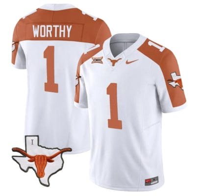 Xavier Worthy Jersey #1 Texas Longhorn Vapor Limited College Football Inverted