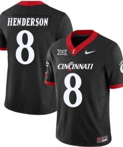 Xzavier Henderson Jersey #8 Cincinnati Bearcats Vapor Limited College Football All Stitched Black