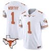Xavier Worthy Jersey #1 Texas Longhorn Vapor Limited College Football White 4 Xavier Worthy Jersey #1 Texas Longhorn Vapor Limited College Football White