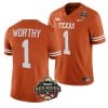 Xavier Worthy Jersey #1 Texas Longhorn Allstate Red River Vivalry Patch College Football Orange