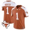 Xavier Worthy Jersey #1 Texas Longhorn Vapor Limited College Football Alternate