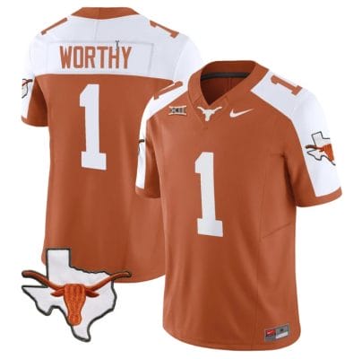 Xavier Worthy Jersey #1 Texas Longhorn Vapor Limited College Football Alternate