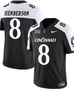 Xzavier Henderson Jersey #8 Cincinnati Bearcats Vapor Limited College Football All Stitched Black Alternate