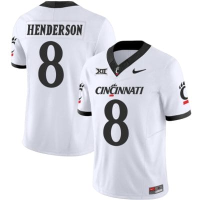 Xzavier Henderson Jersey #8 Cincinnati Bearcats Vapor Limited College Football All Stitched White