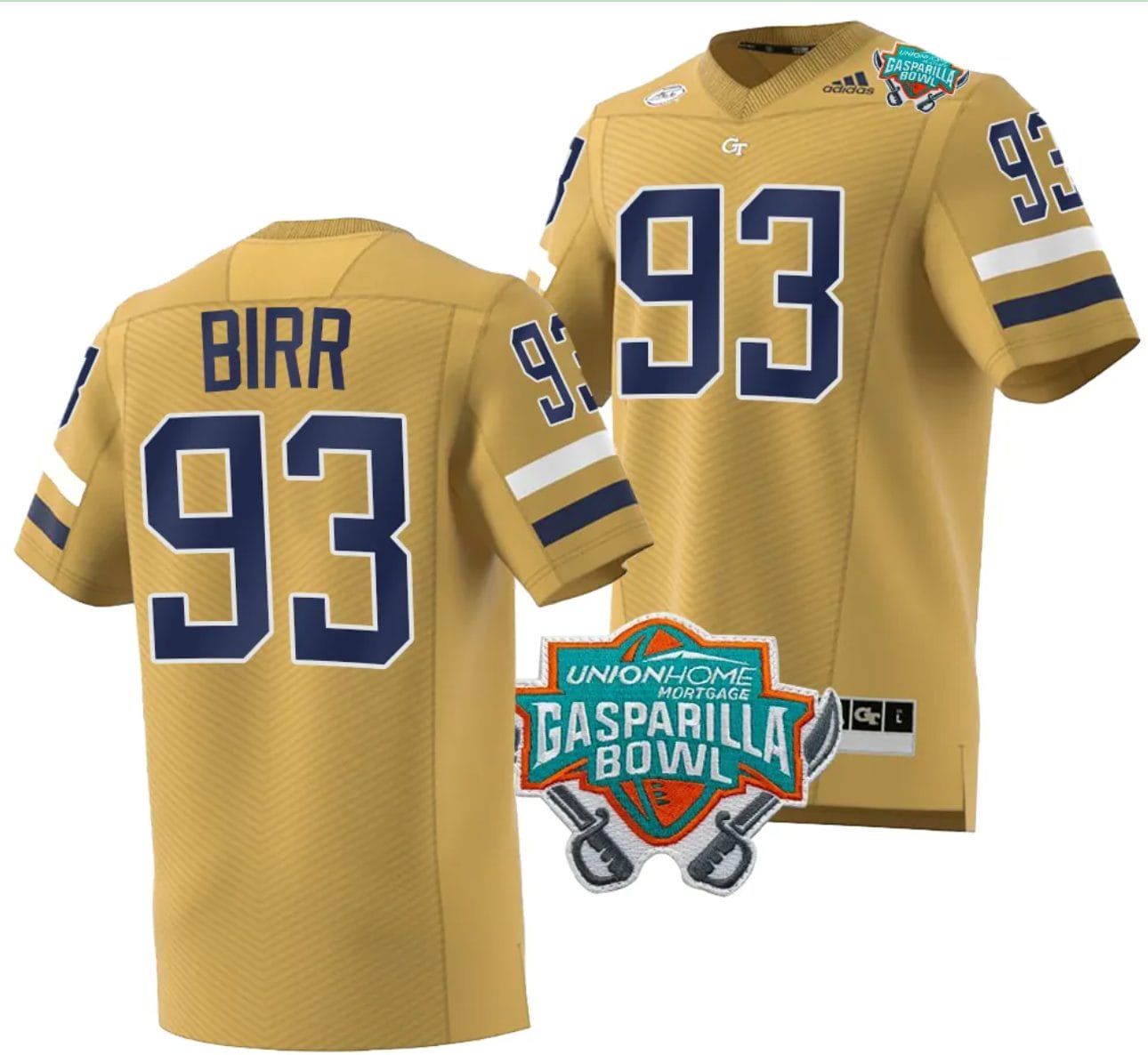 Aidan Birr Jersey #93 Georgia Tech Yellow Jackets 2023 Gasparilla Bowl Patch Football Brown 1 Aidan Birr Jersey #93 Georgia Tech Yellow Jackets 2023 Gasparilla Bowl Patch Football Brown