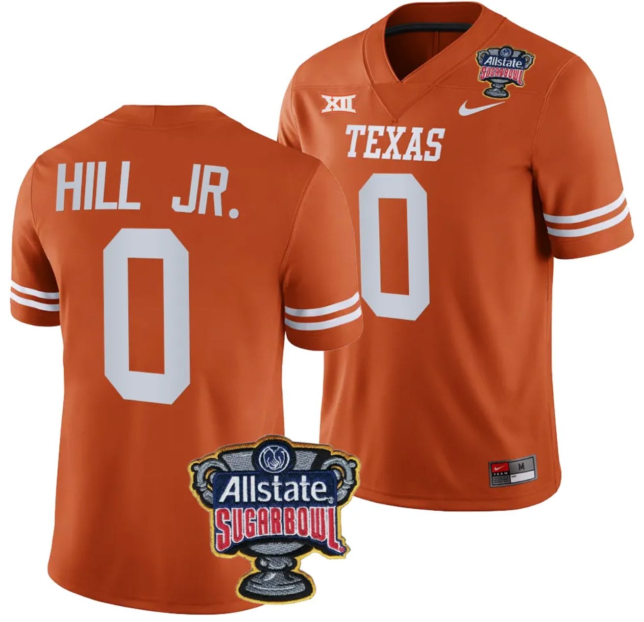 Anthony Hill Jr Jersey #0 Texas Longhorns Allstate Sugar Bowl Patch 2024 College Football Orange 1 Anthony Hill Jr Jersey #0 Texas Longhorns Allstate Sugar Bowl Patch 2024 College Football Orange