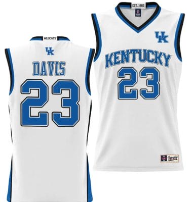 Anthony Davis Jersey #23 Kentucky Wildcats NIL College Basketball Lightweight White
