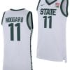 AJ Hoggard Jersey #11 Michigan State Spartans Replica Basketball 2023-24 White