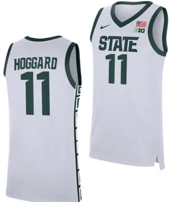 AJ Hoggard Jersey #11 Michigan State Spartans Replica Basketball 2023-24 White