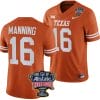 Arch Manning Jersey #16 Texas Longhorns Allstate Sugar Bowl Patch 2024 College Football Orange