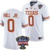 Anthony Hill Jr Jersey #0 Texas Longhorns Allstate Sugar Bowl Patch 2024 College Football White 5 Anthony Hill Jr Jersey #0 Texas Longhorns Allstate Sugar Bowl Patch 2024 College Football White