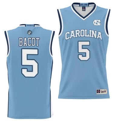 Armando Bacot Jersey #5 UNC Tar Heels NIL College Basketball Lightweight Blue