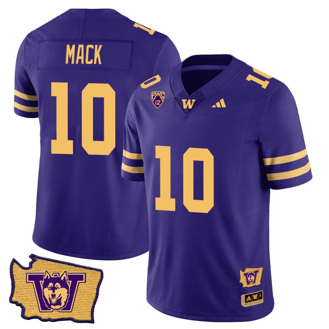 Austin Mack Jersey #10 Washington Huskies Washington Map Patch Football Purple Gold 1 Austin Mack Jersey #10 Washington Huskies Washington Map Patch Football Purple Gold