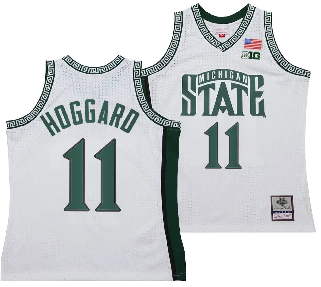 AJ Hoggard Jersey #11 Michigan State Spartans 125th Basketball Anniversary 1999 Throwback White 1 AJ Hoggard Jersey #11 Michigan State Spartans 125th Basketball Anniversary 1999 Throwback White