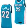 Anton Watson Jersey #22 Gonzaga Bulldogs College Basketball uniform 2023-24 Turquoise 4 Anton Watson Jersey #22 Gonzaga Bulldogs College Basketball uniform 2023-24 Turquoise