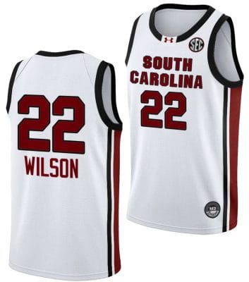 A'ja Wilson Jersey #22 South Carolina Gamecocks College Basketball 2023-24 White