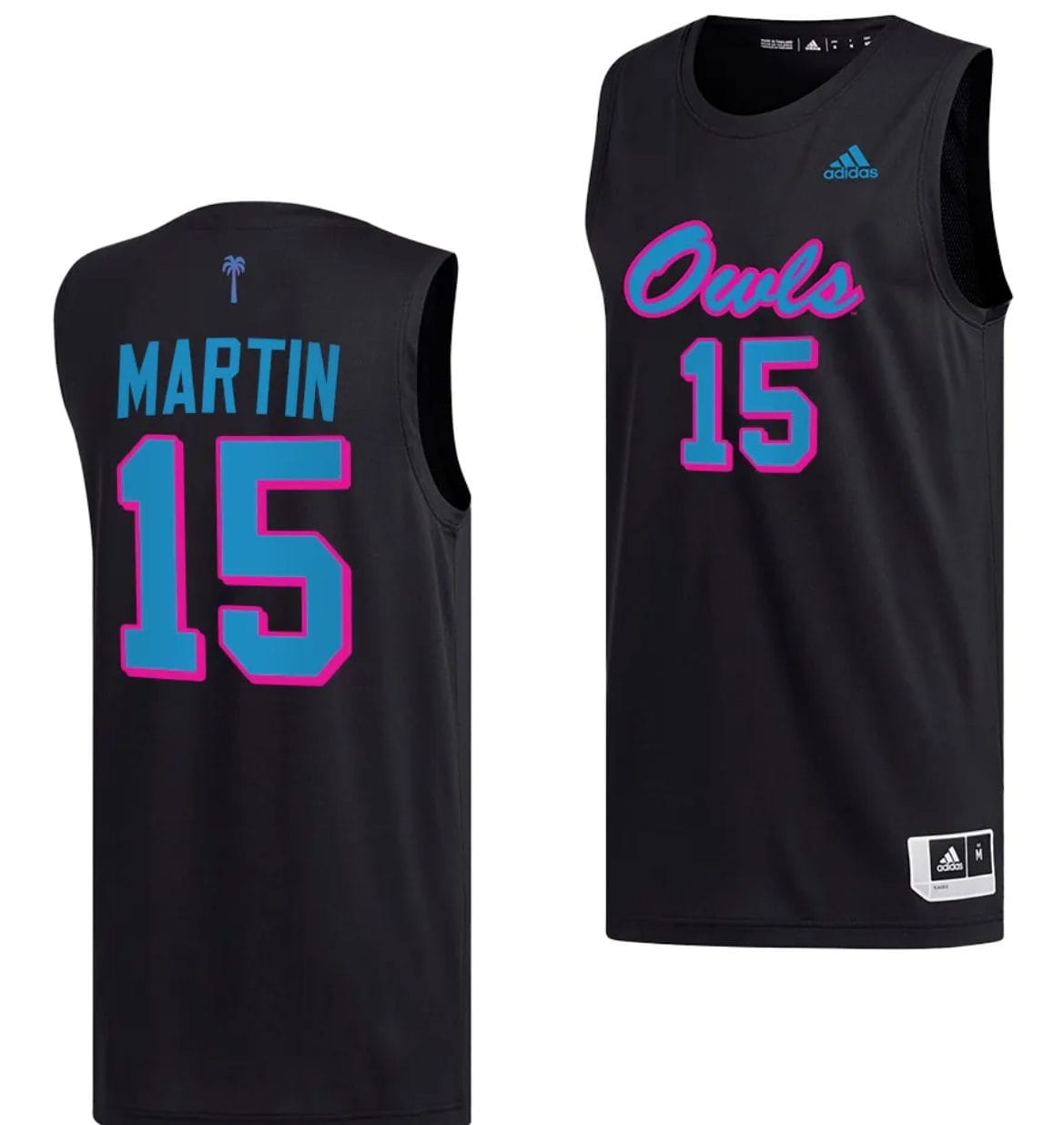 Alijah Martin Jersey #15 FAU Owls College Basketball Replica Black 1 Alijah Martin Jersey #15 FAU Owls College Basketball Replica Black