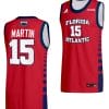 Alijah Martin Jersey #15 FAU Owls College Basketball Replica Red 3 Alijah Martin Jersey #15 FAU Owls College Basketball Replica Red