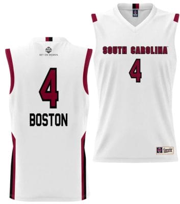 Aliyah Boston Jersey #4 South Carolina Gamecocks College Basketball Alumni White