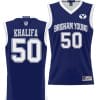 Aly Khalifa Jersey #50 BYU Cougars NIL College Basketball Jersey Lightweight Navy 4 Aly Khalifa Jersey #50 BYU Cougars NIL College Basketball Jersey Lightweight Navy