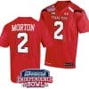 Behren Morton Jersey #2 Texas Tech Red Raiders Independence Bowl Patch Football 2023 Red