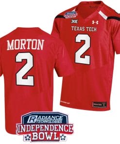 Behren Morton Jersey #2 Texas Tech Red Raiders Independence Bowl Patch Football 2023 Red