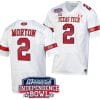 Behren Morton Jersey #2 Texas Tech Red Raiders Independence Bowl Patch Football 2023 White 4 Behren Morton Jersey #2 Texas Tech Red Raiders Independence Bowl Patch Football 2023 White