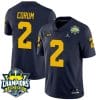 Blake Corum Jersey #2 Michigan Wolverines 2023 Big Ten Champions Patch Stitched Navy 4 Blake Corum Jersey #2 Michigan Wolverines 2023 Big Ten Champions Patch Stitched Navy