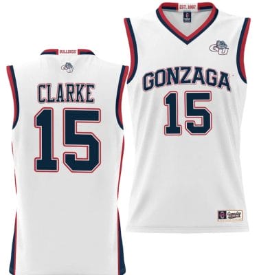 Brandon Clarke Jersey #15 Gonzaga Bulldogs NIL College Basketball Lightweight White