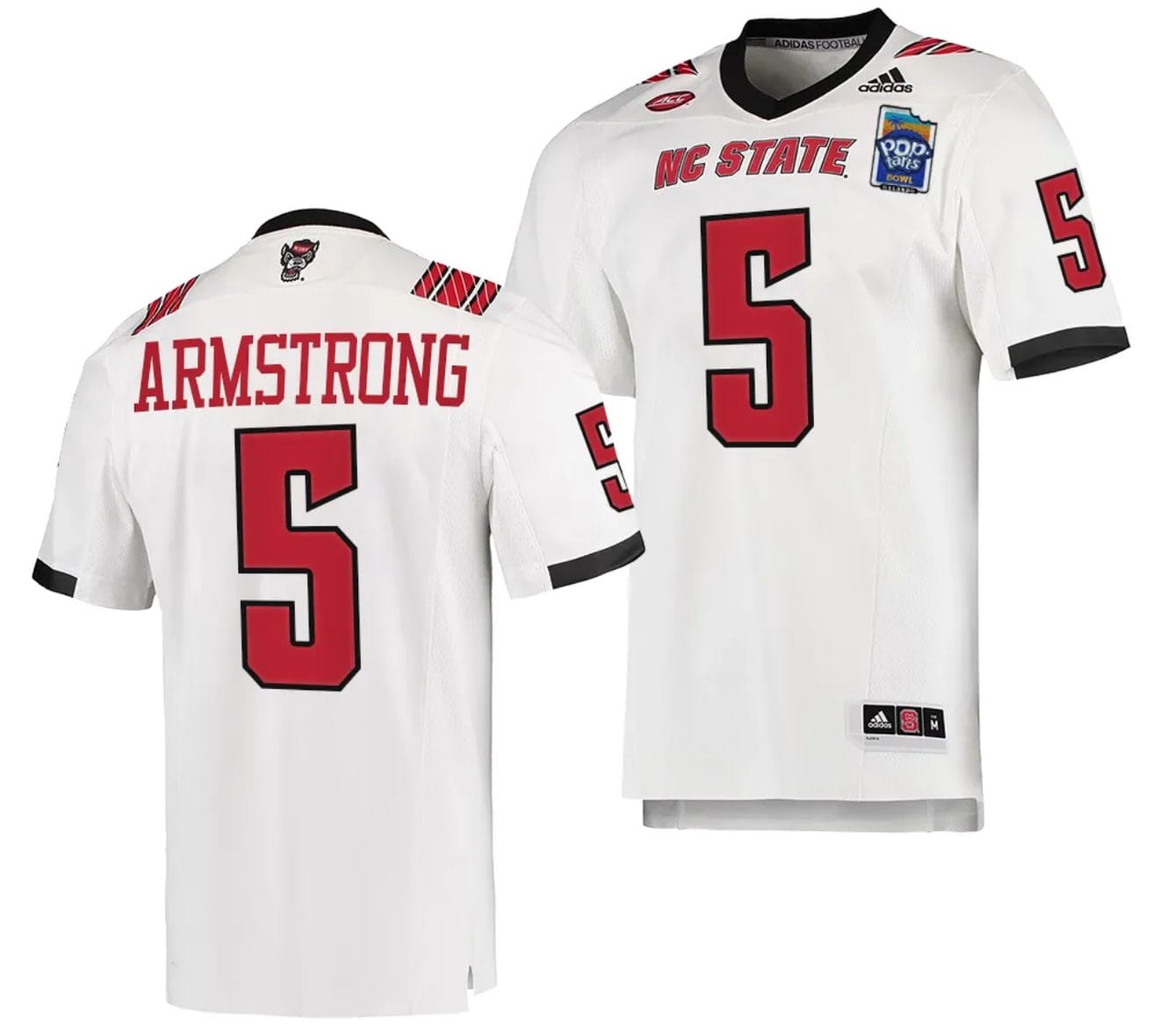 Brennan Armstrong Jersey #5 NC State Wolfpack 2023 Pop-Tarts Bowl Football White 1 Brennan Armstrong Jersey #5 NC State Wolfpack 2023 Pop-Tarts Bowl Football White