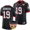Brock Bowers Jersey #19 Georgia Bulldogs Orange Bowl Patch 2023 College Football Black