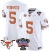 Bijan Robinson Jersey #5 Texas Longhorns Sugar Bowl Patch Vapor Football White