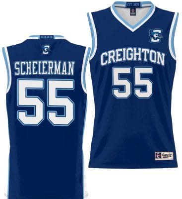 Baylor Scheierman Jersey #55 Creighton Bluejays College NIL Basketball Lightweight Blue