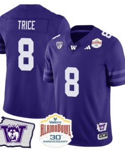 Bralen Trice Jersey #8 Washington Huskies Alamo Bowl Patch Football Purple