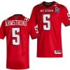 Brennan Armstrong Jersey #5 NC State Wolfpack 2023 Pop-Tarts Bowl Football Red 4 Brennan Armstrong Jersey #5 NC State Wolfpack 2023 Pop-Tarts Bowl Football Red